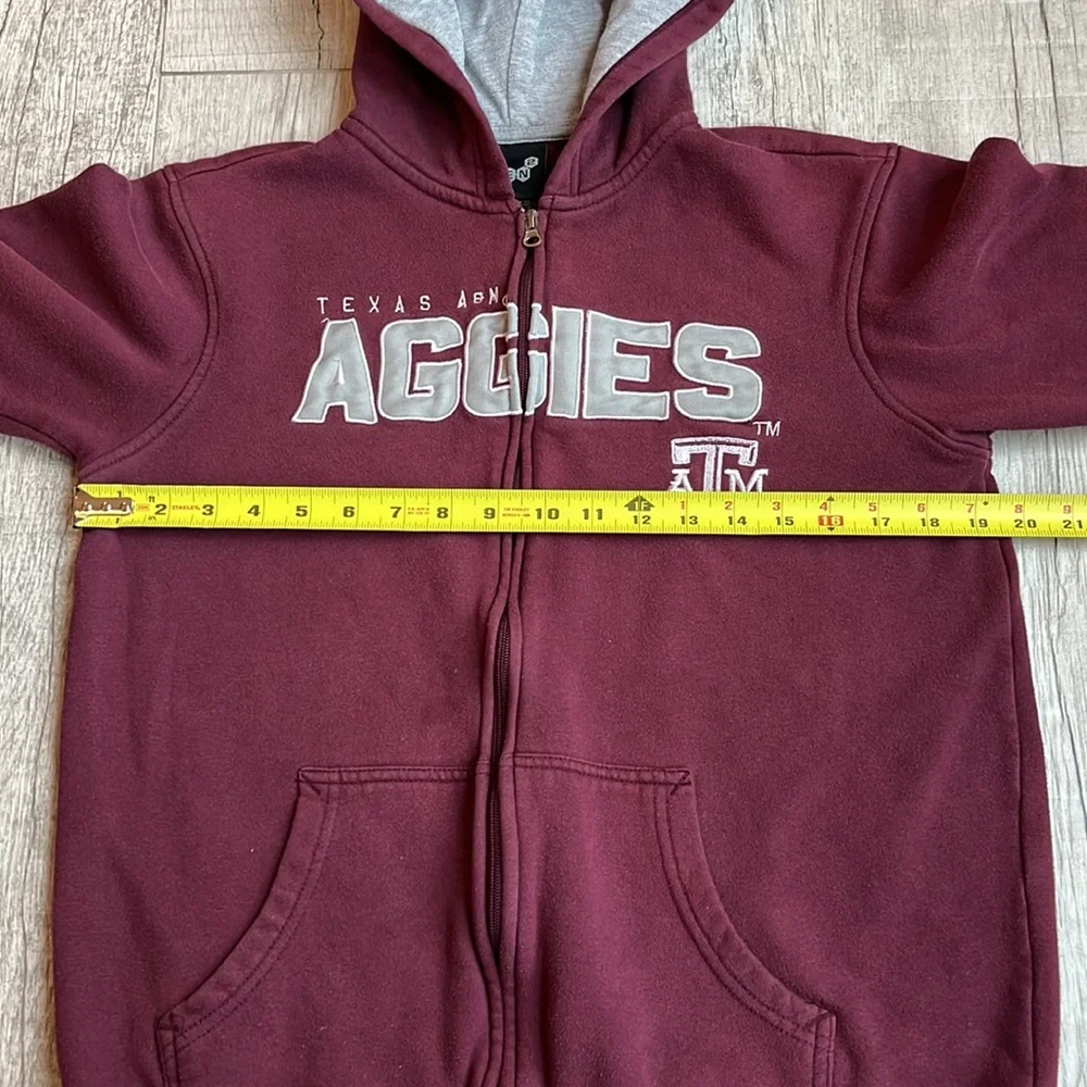 Texas A&M Aggies Jacket Youth‎ XL Knit Football NCAA Hoodie Full Zip